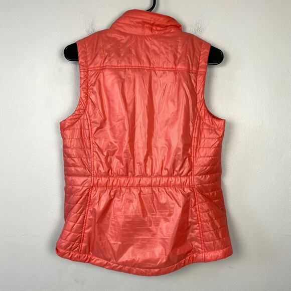 Fairway & Greene Ladies Coral Puffer Vest Golf Full Zip Snap Pockets Size Medium - Picture 6 of 11